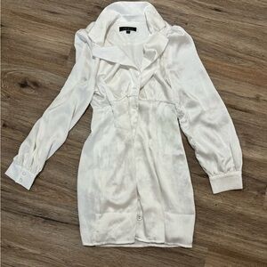 White button down dress